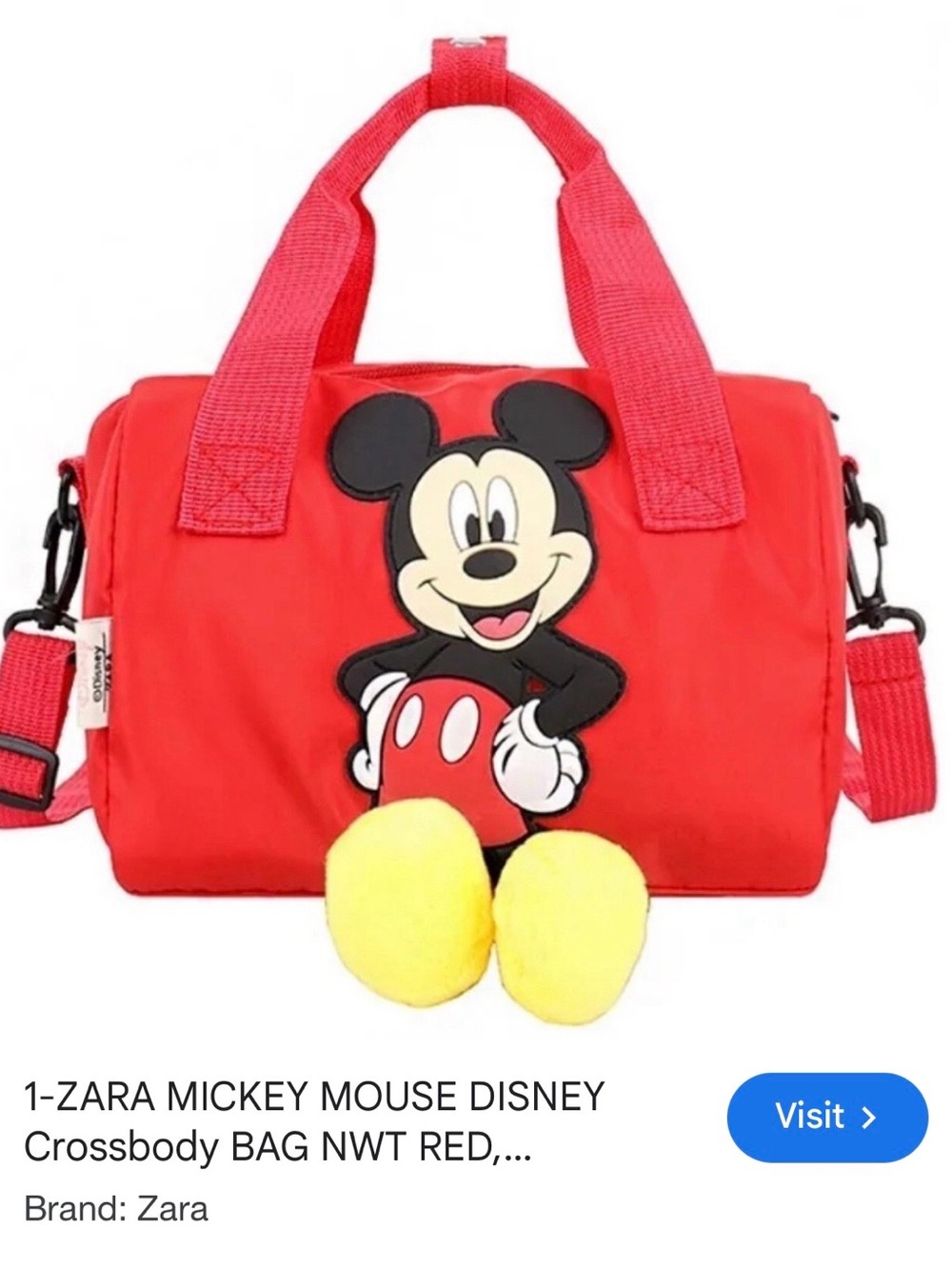 Disney Mickey Mouse Kids Crossbody Bag